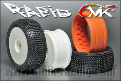 Pneu RAPID 0/18� + Jante Blanche + Insert non coll� (la paire) - TK100018 - Pi�ces et Options 6Mik
