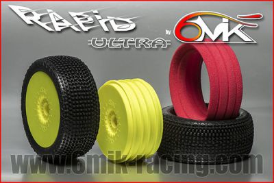 Pneu RAPID 0/18� + Jante Jaune + Insert Ultra non coll� (la paire) - TKUY100018 - Pi�ces et Options 6Mik