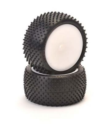 Pneus Mini Dart 1/10 Arri�re Yellow + Jante 4x4 (2) - Schumacher U6835