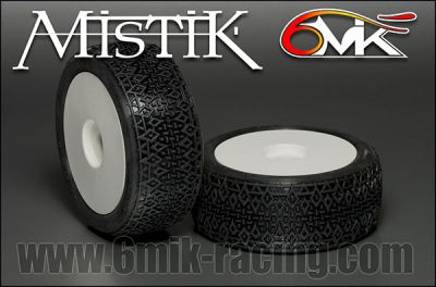 Pneus MISTIK 0/18� Mont�s-Coll�s sur jantes Blanche (la paire)