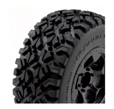 pneus OPTIMO Short Course montes colles sur jantes noires Hex.12mm HTR-T470 