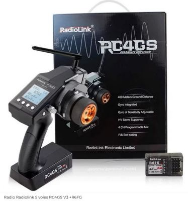 Radio Radiolink 5 voies RC4GS V3 +R6 FGR   DL-RC4GS-V3-SET 