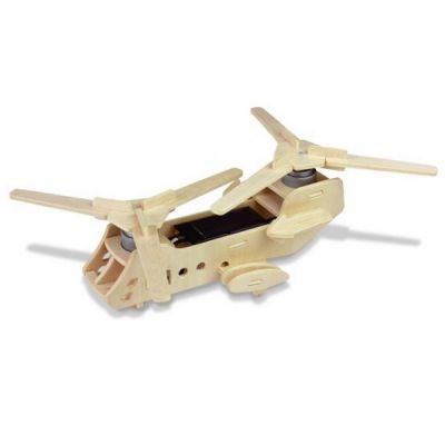 RBTP320 - Boeing H�licopt�re CH47 Chinook kit en bois - ses h�lices tournent gr�ce � son capteur solaire