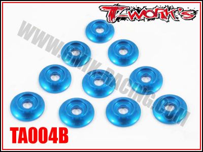 Rondelles cuvettes bleues T-Work\'s pour vis M3 TB (10)