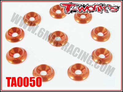 20 Rondelles Coniques M3 Aluminium Rouge Pour Vis RC – Cône Cup Fraisées 3mm