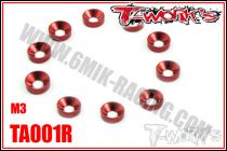 Rondelles cuvettes M3 Rouge T-Work\'s (10)