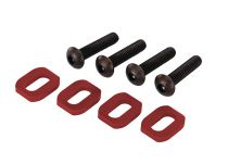 RONDELLES SUPPORT MOTEUR ALU ANODISEES ROUGE  (4) - TRX7759R - TRAXXAS