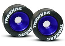 ROUES ALU ANODISEES BLEU POUR BARRE WHEELIE BAR (2) - TRX5186A - TRAXXAS