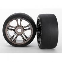 ROUES ARRIERE MONTEES COLLEES SUR JANTES CHROMEES (2) XO-1