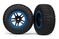 ROUES COMPLETES MONTEES/COLLEES ASSY SUR JANTES SCT BLEUES - TRX5883A - TRAXXAS