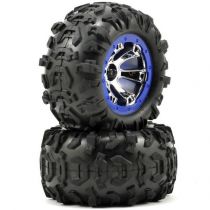 Roues Montees Collees Canyon At Jantes Bleues (2) - trx7274 - TRAXXAS