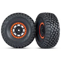 ROUES MONTEES COLLEES DESERT RACER ORANGE (2) - TRAXXAS 8472