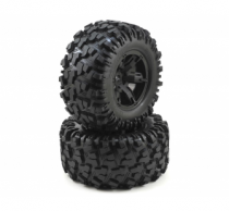 ROUES MONTEES COLLEES X-MAXX 8S NOIRES (2) - TRX7772X - TRAXXAS