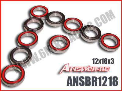 Roulements 12x18x4mm Flasqu�s �tanches ANSWER-RC (10 pcs)
