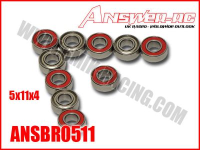 Roulements 5x11x4mm Flasqu�s �tanches ANSWER-RC (10 pcs)