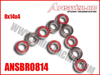 Roulements 8x14x4mm �tanches ANSWER-RC pour LOSI/808/RS9/X3 (10 pcs)
