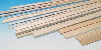 S002030 - Baguette de balsa. Section : 2 x 2mm. Longueur : 1000mm. Pi�ce.