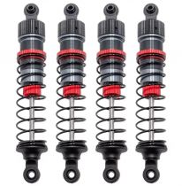 Set 4 amortisseurs aluminium 1/12 85mm + kit 3 ressorts (H/M/S) s\'adapte sur Funtek STX et SBX htr-572085