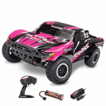 Slash - 4X2 - Pink (Rose) - 1/10 Brushed Tq 2.4Ghz - Id - Traxxas - 58034-1-PINKX