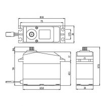 SW-0241MG - Servo 1/5eme WP SAVOX DIGITAL 40kg / 0,17sec. 7.4V