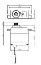 SW-0250MG Servo waterproof Mini DIGITAL 5KG/0.11s