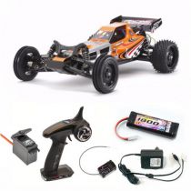 TAMIYA LOT COMPLET RC RACING FIGHTER BUGGY ORANGE METAL KIT DT-03 58628L