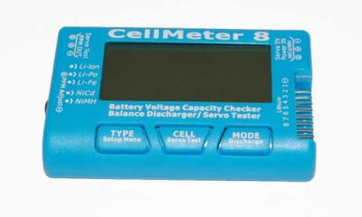 Testeur LiPo (1 � 8s), LiHV, Li-Ion, LiFe, NiCd, NiMH + �quilibrage LiPo + testeur Servo - CELLMETER 8 V2.0 Z032098/RCA0045