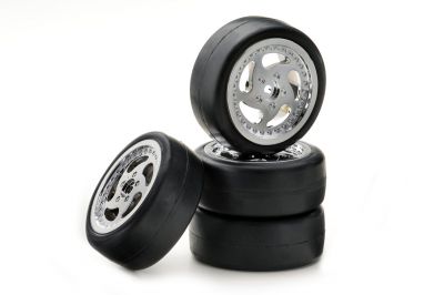 Train de roues Piste \ Throwing Star / Slick\  chrom� 1:10 Absima (4) - 2510014