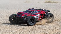 TRX67064-1 - RUSTLER 4x4 ROUGE - 1/10 BRUSHED STADIUM TRUCK TQ 2.4GHZ - Batterie et Chargeur inclus - TRAXXAS