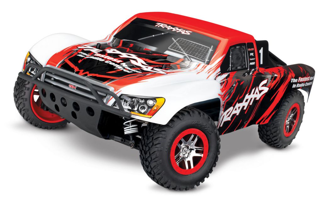 TRX68086-4-RED - TRAXXAS SLASH - 4x4 - ROUGE - 1/10 BRUSHLESS - TSM - iD- SANS ACCUS/CHARGEUR