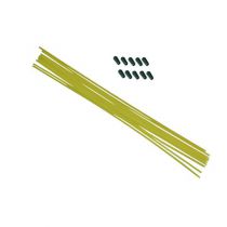 Tube antenne 30cm jaune fluo avec capuchon silicone