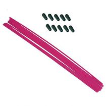 Tube antenne 30cm rose fluo avec capuchon silicone