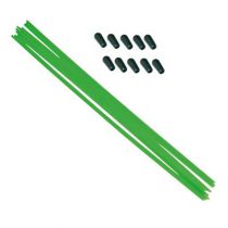 Tube antenne 30cm vert fluo avec capuchon silicone