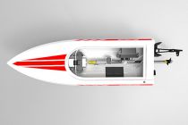 V795-1W - VOLANTEX - BATEAU VECTOR 28 RTR MINI RACING - BLANC et ROUGE