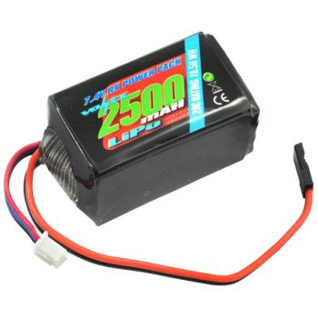 VZ0271 - Voltz - Accu de r�ception 2500mah LiPo 2S 7.4V HUMP