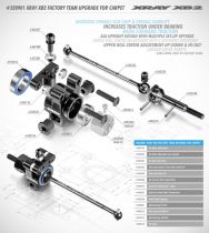 Xray XB2 Kit fusées arrières Alu réglable moquette - 320901 - Pièce détachée XRAY