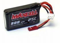 Z03L252S800 Maxcell - Accu LiPo 25C 7,4V 800 mAh Prise BEC