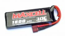 Z03L302S1800 Maxcell - Accu Lipo 2S 7,4V 1800mah 30C prise dean